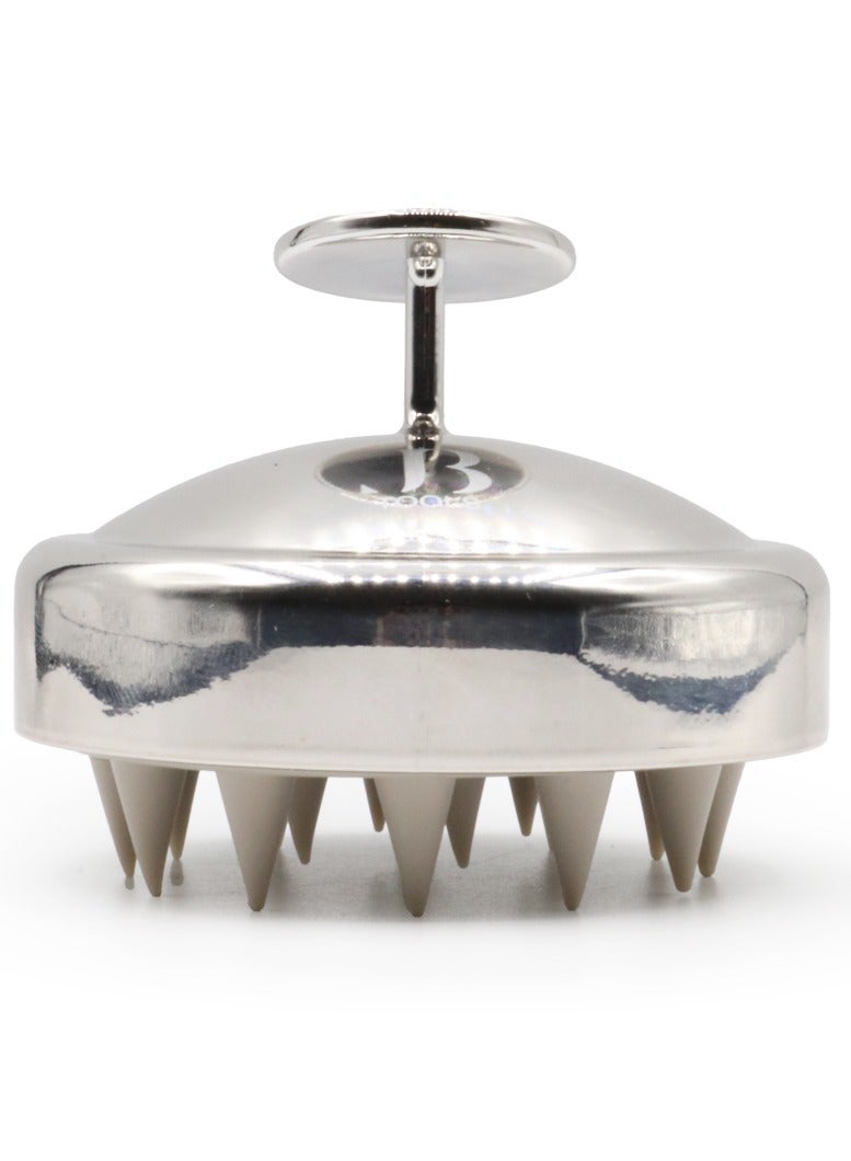 أدوات جي بي اورجانيك  جي بي اورجانيك فرشاة للشامبو وتدليك فروة الرأس فضي - Image 3