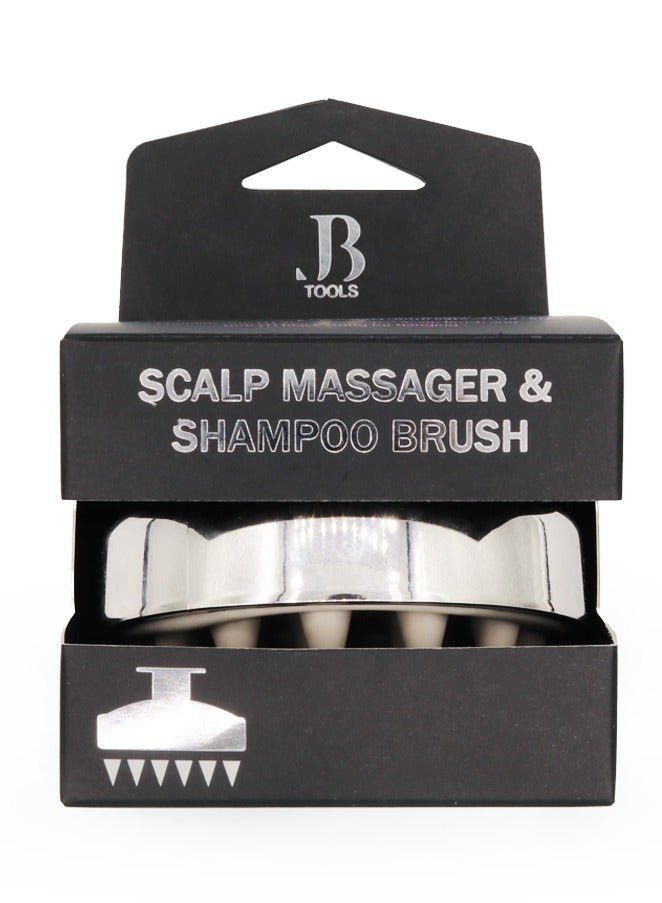 أدوات جي بي اورجانيك  جي بي اورجانيك فرشاة للشامبو وتدليك فروة الرأس فضي - Image 5
