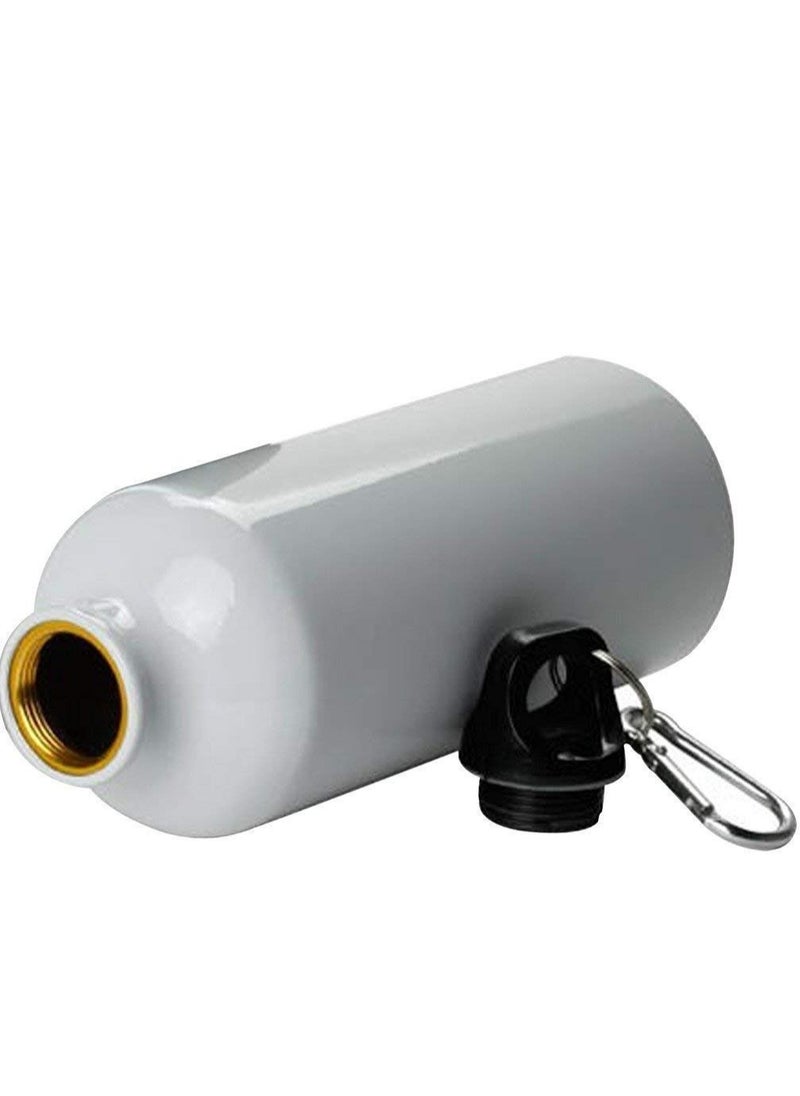 Story Of Candle - Aluminum Water Bottle, Football Drinking Bottle with "Cristiano Ronaldo" Design Print in White - Image 1