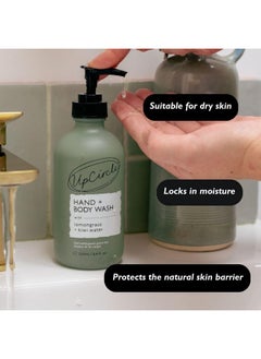 UpCircle Hand + Body Wash With Kiwi Water 8.45Oz For Soothing + Protecting Glycerin + Lemongrass Natural Vegan + Crueltyfree  - Image 2