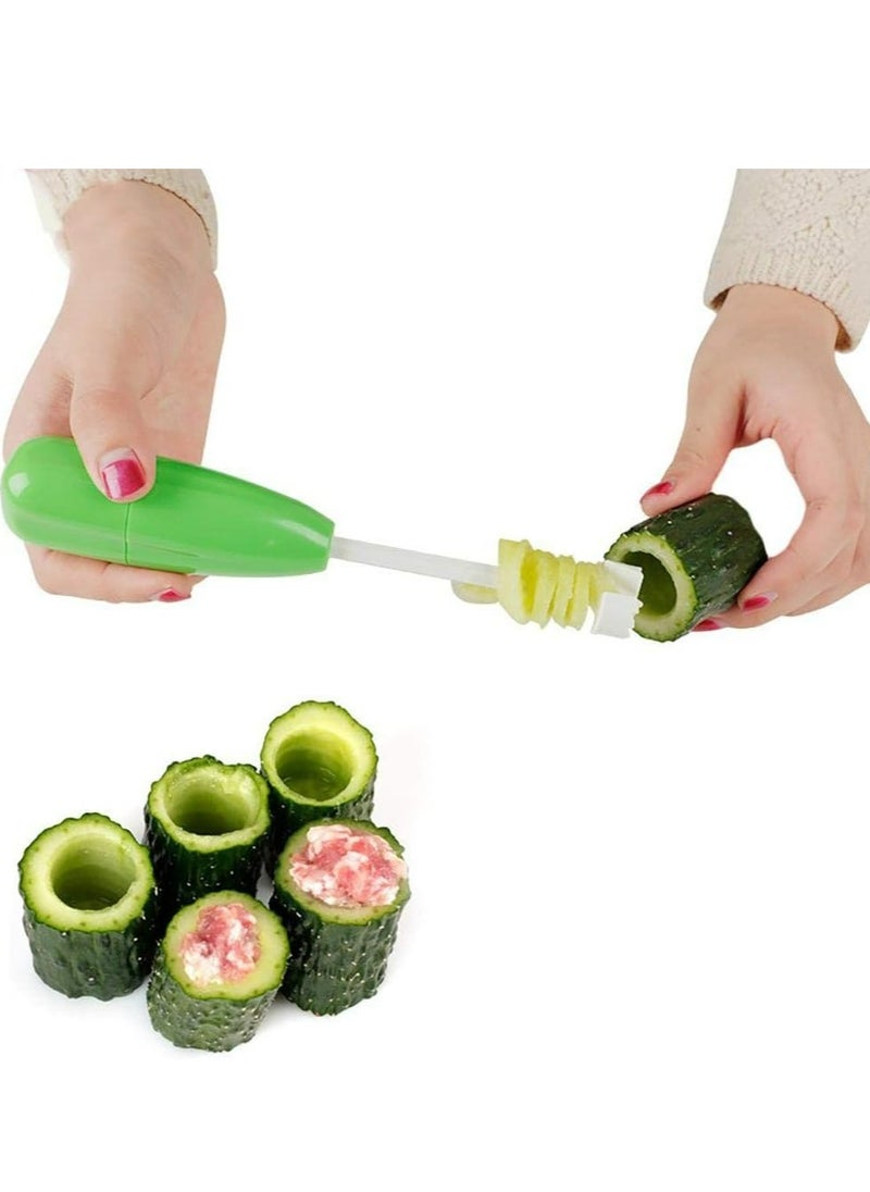 Generic - 4-In-1 Multifunctional Fruit & Vegetable Corer Set - Easy Core Removal Tool For Apples, Pears, Potatoes, And More - Durable Plastic Kitchen Gadget,Veggie Carver Set - Image 1