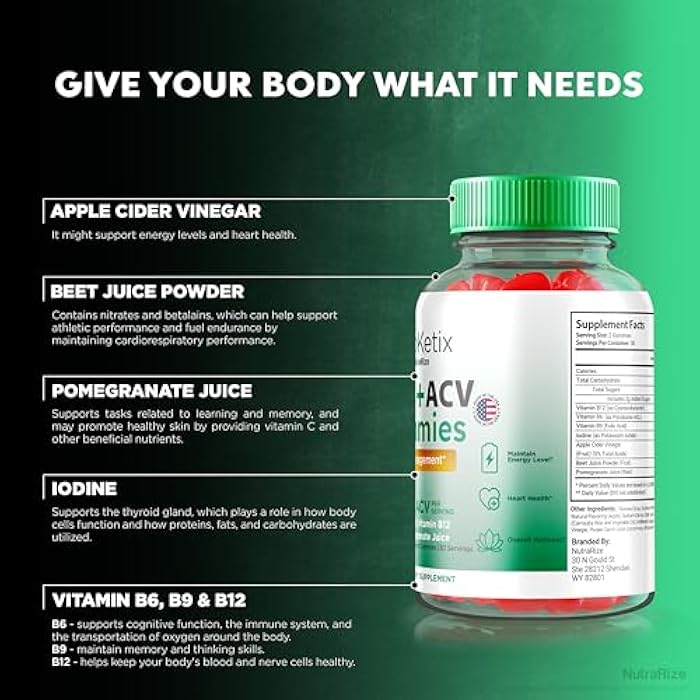 NutraRize (2 Pack) Bioketix Keto ACV Gummies, Official Bio Ketix Gummies, All Natural Apple Cider Vinegar 1000 MG, Premium Weight Loss Support Formula, ACV Keto Gummy, Keto+ACV Gomitas Reviews (120 Gummies) - Image 5