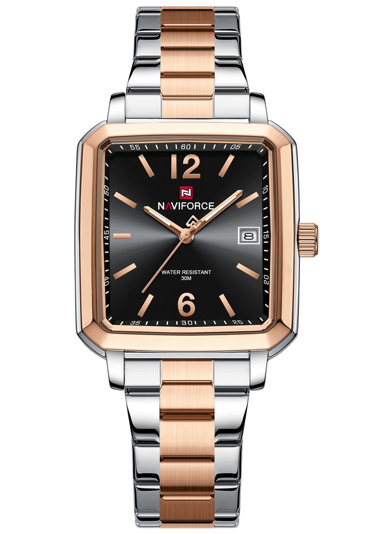 نافيفورس ساعة يد كوارتز كاجوال أنيقة من الفولاذ المقاوم للصدأ للرجال والنساء NF9252 S/B/RG - Image 2