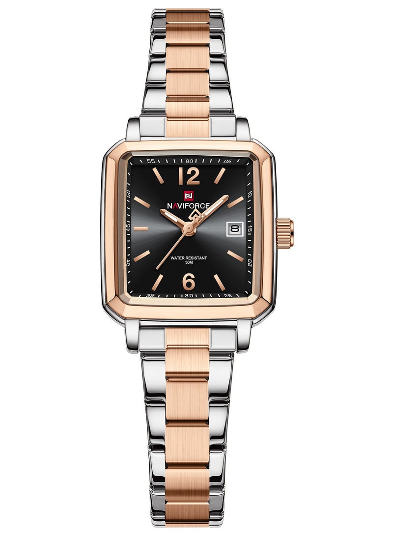 نافيفورس ساعة يد كوارتز كاجوال أنيقة من الفولاذ المقاوم للصدأ للرجال والنساء NF9252 S/B/RG - Image 3