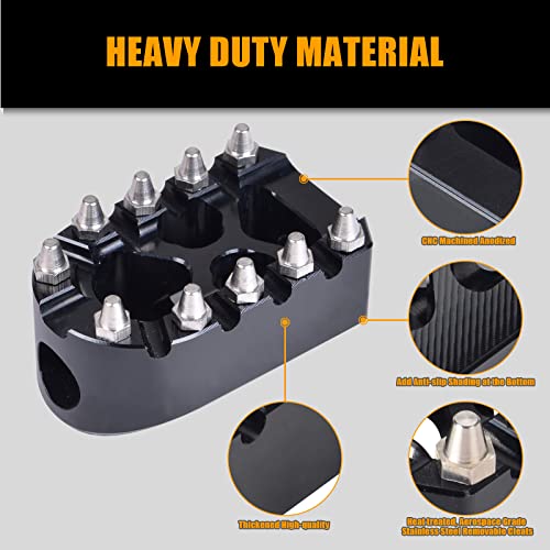 Sresk MX Style Anti-Skid Gear Knurled Shifter Peg For Harley Bikes Touring Dyna Sportster Softail Street CNC Motorcycle Gear Shift Lever Foot Pegs Shift Peg (Black V1) - Image 2