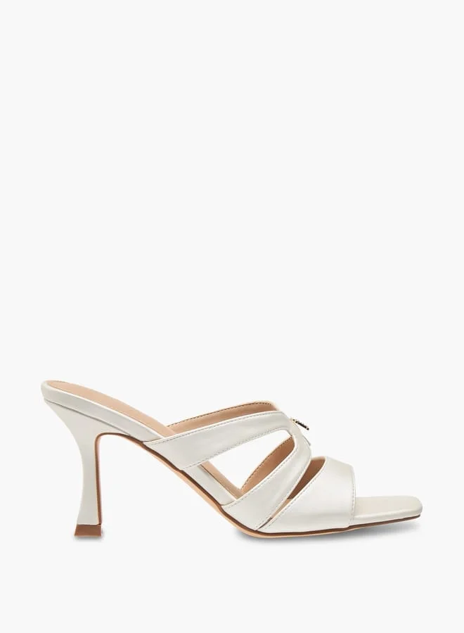 Women Flared Strap Sandals With Slip On Closure