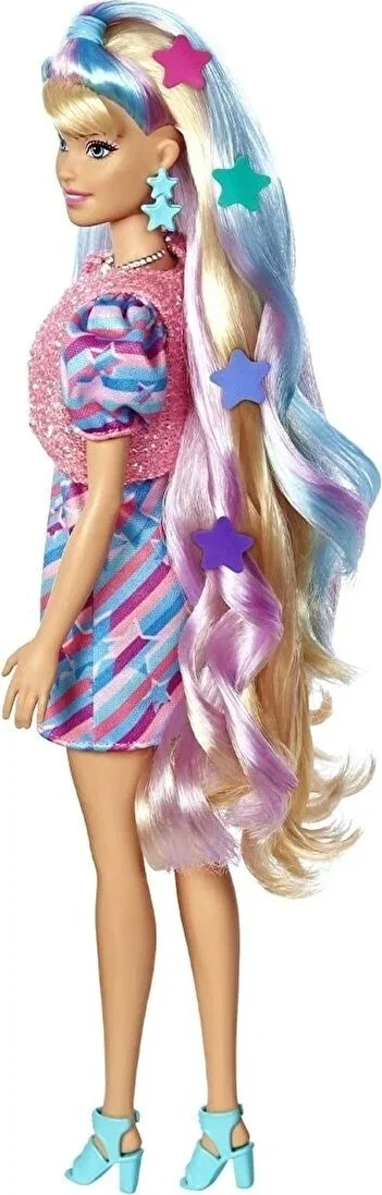 باربي Dolls with Long Gorgeous Hair and Accessories Blonde Star RKT-HCM88