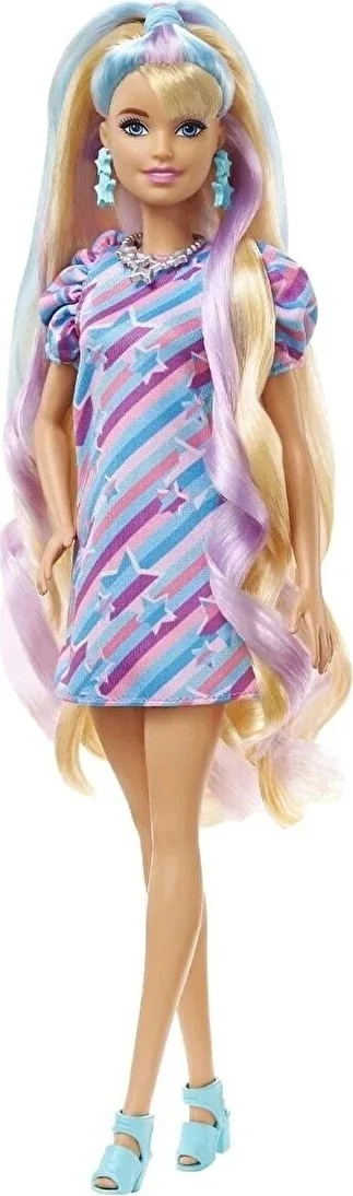 باربي Dolls with Long Gorgeous Hair and Accessories Blonde Star RKT-HCM88