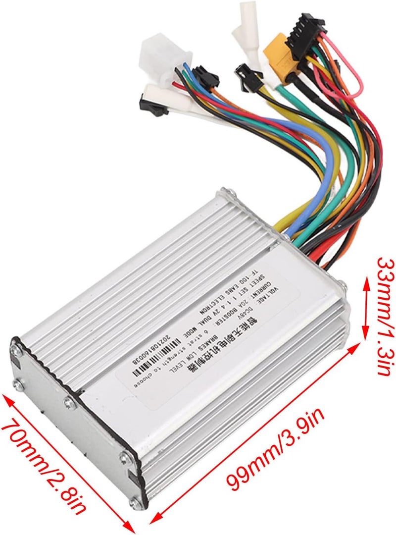 Sunisfa Electric Scooter Controller, Brushless Motor Controller, Intelligent 48V 20A Controller for KUGOO M4 Scooter, Aluminum Alloy Controller with Wiring Diagrams, with Grooves Design - Image 5