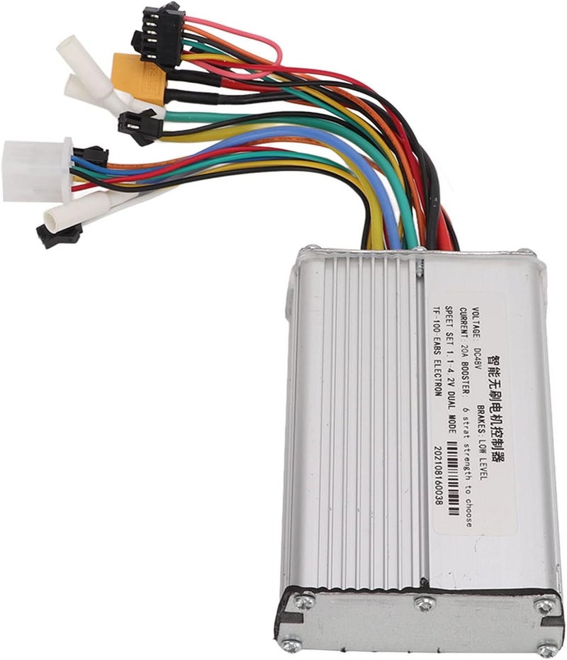 Sunisfa Electric Scooter Controller, Brushless Motor Controller, Intelligent 48V 20A Controller for KUGOO M4 Scooter, Aluminum Alloy Controller with Wiring Diagrams, with Grooves Design - Image 1