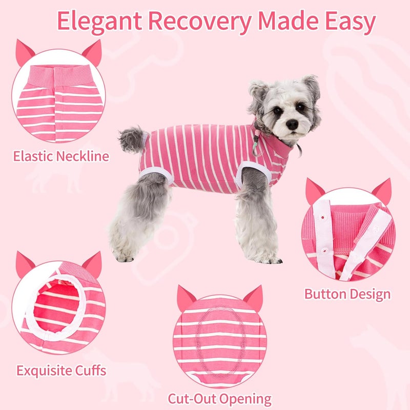 Coppthinktu Dog Surgery Recovery Suit for Dogs Cat Dog Onesie, Dog Recovery Suit Female for Small Medium, Pet Surgical Neuter Post-Surgery Suit E-Collar Alternative Anti Licking Abdominal Wounds - Image 2