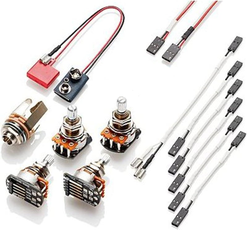 EMG Solderless Wiring Kit for 1-2 Active Pickups - Short Shaft (Strat) 10mm - Image 1