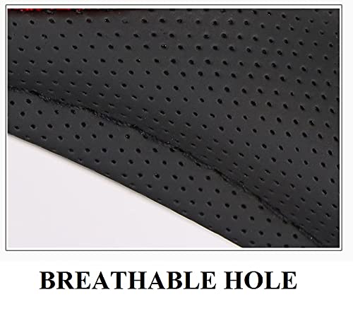 HSR Car Accessories in Universal 15 inch Car Steering Wheel Cover, Emboss Holes, Microfiber, Anti-Slip Matte Finish, Soft Padding Great Hand Feel (Black) - Image 5