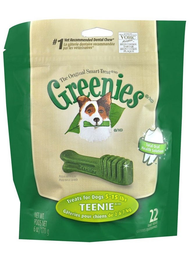 Greenies - 2 Pack - Greenies Treats for Dogs (5-15 lbs/2-7 kg) Mini Treat-Pak-Teenie 6 oz - Image 1