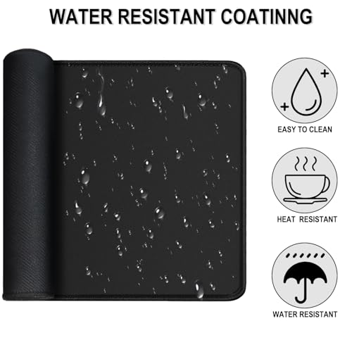 JOCYRN Large Gaming Mouse Pad 315 x157 Large Extended Desk Mat with Superior MicroWeave Cloth Water Resist Keyboard Mousepad with NonSlip Base Laptop Desk Pad for Office Home Gaming Black - Image 3