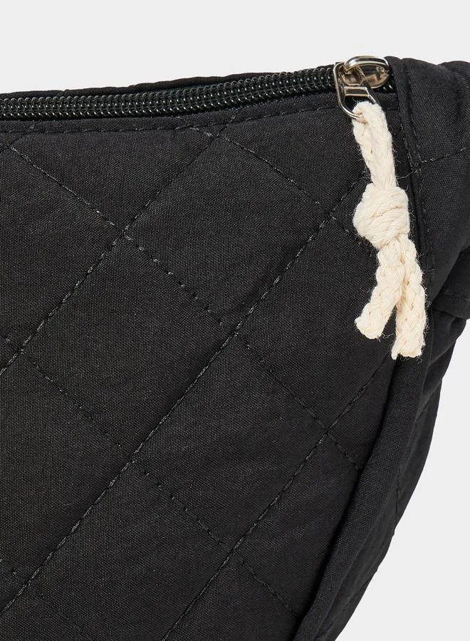 Styli Quilted Crossbody Bag with Zip Closure