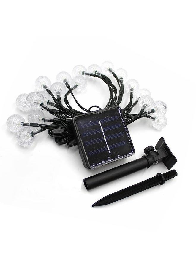 Globe String Light Solar Powered String Lights 16.4ft 20 LEDs Waterproof Fairy Lights for Patio Garden White Lighting