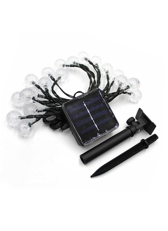 Globe String Light Solar Powered String Lights 16.4ft 20 LEDs Waterproof Fairy Lights for Patio Garden White Lighting