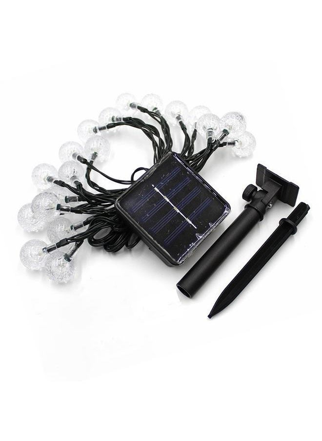 Globe String Light Solar Powered String Lights 16.4ft 20 LEDs Waterproof Fairy Lights for Patio Garden White Lighting