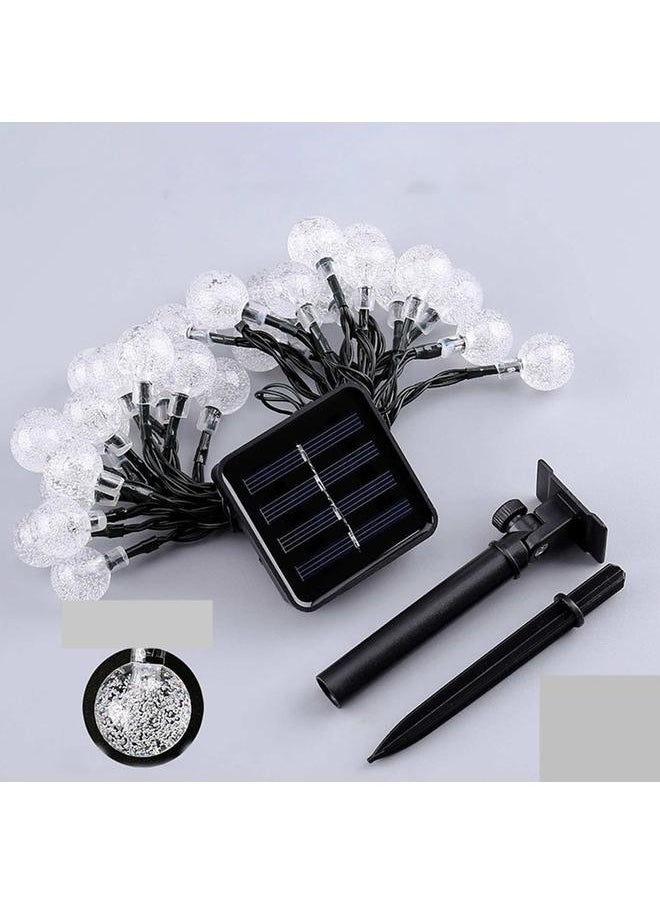 Globe String Light Solar Powered String Lights 16.4ft 20 LEDs Waterproof Fairy Lights for Patio Garden White Lighting
