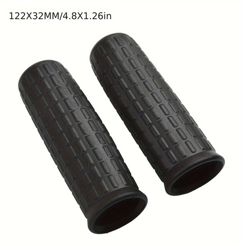 4 Pcs Heavy Duty Handcart Grip Tubes Black Durable Plastic Slip Wheel Handle Covers Easy Install - Image 5