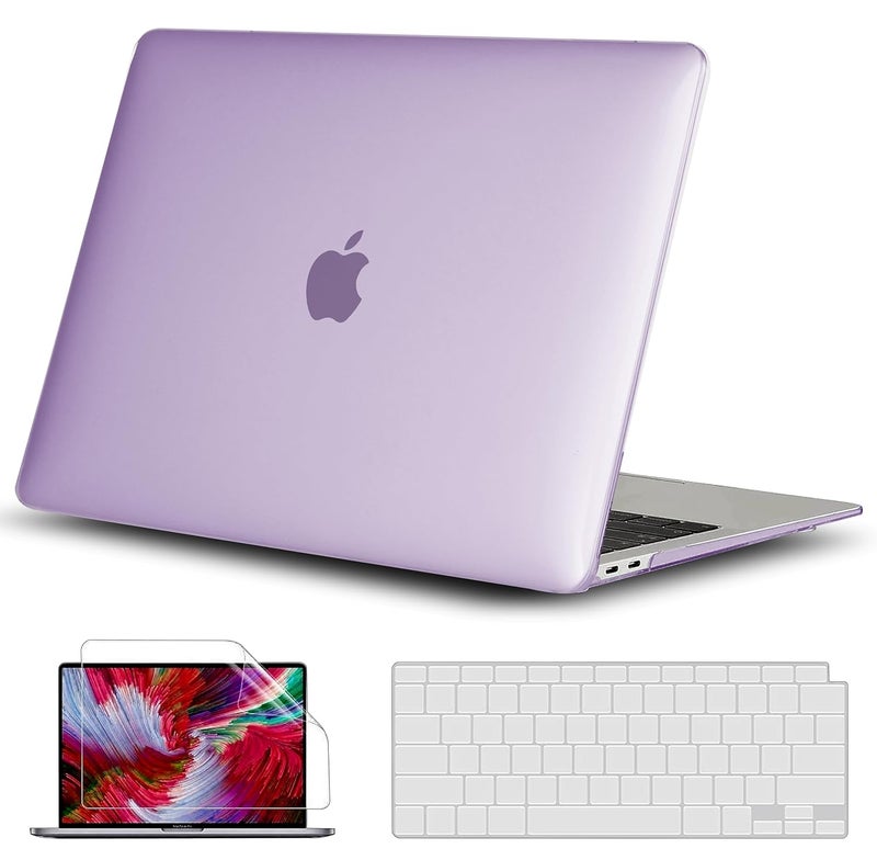 GIOIA BAZAAR Compatible with MacBook Pro 13 inch 2024 2023-2016 M2 Case Cover Release A2338 M1 A2289 A2251 A2159 A1989 A1706 A1710 Chip, Protective Plastic Hard Shell Case Cover (Matt Purple) - Image 1