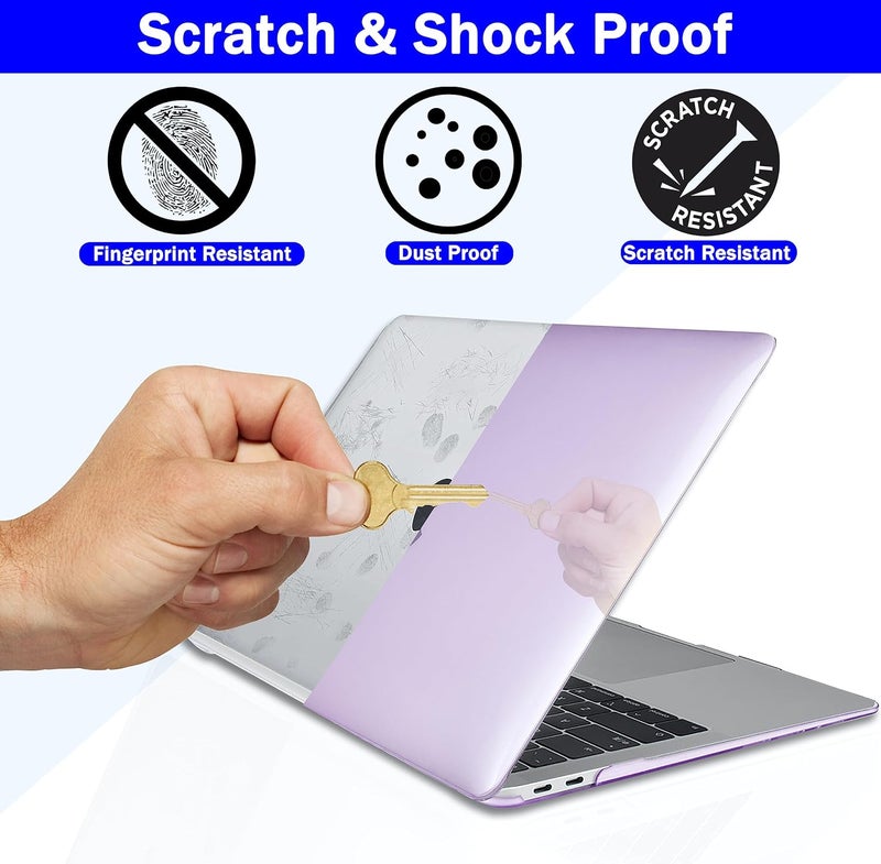 GIOIA BAZAAR Compatible with MacBook Pro 13 inch 2024 2023-2016 M2 Case Cover Release A2338 M1 A2289 A2251 A2159 A1989 A1706 A1710 Chip, Protective Plastic Hard Shell Case Cover (Matt Purple) - Image 4