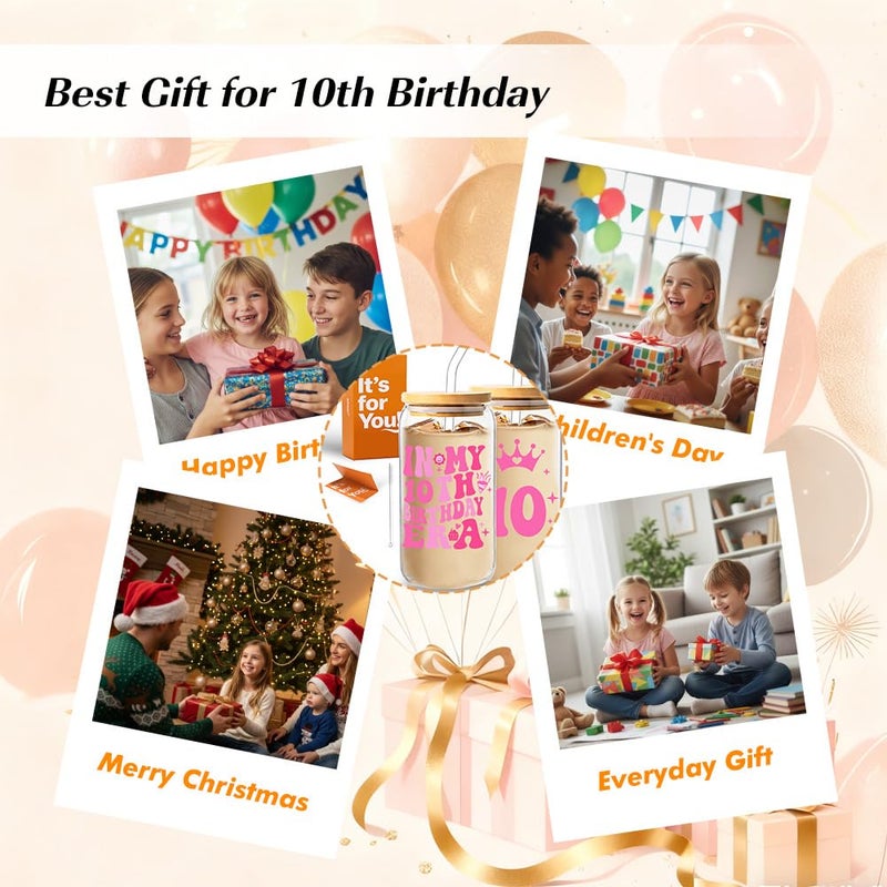 wtisan 10th Birthday Gifts for Girls: Double Digits Birthday Girl Crew, 10 Year Old Birthday Gift Set - Image 5