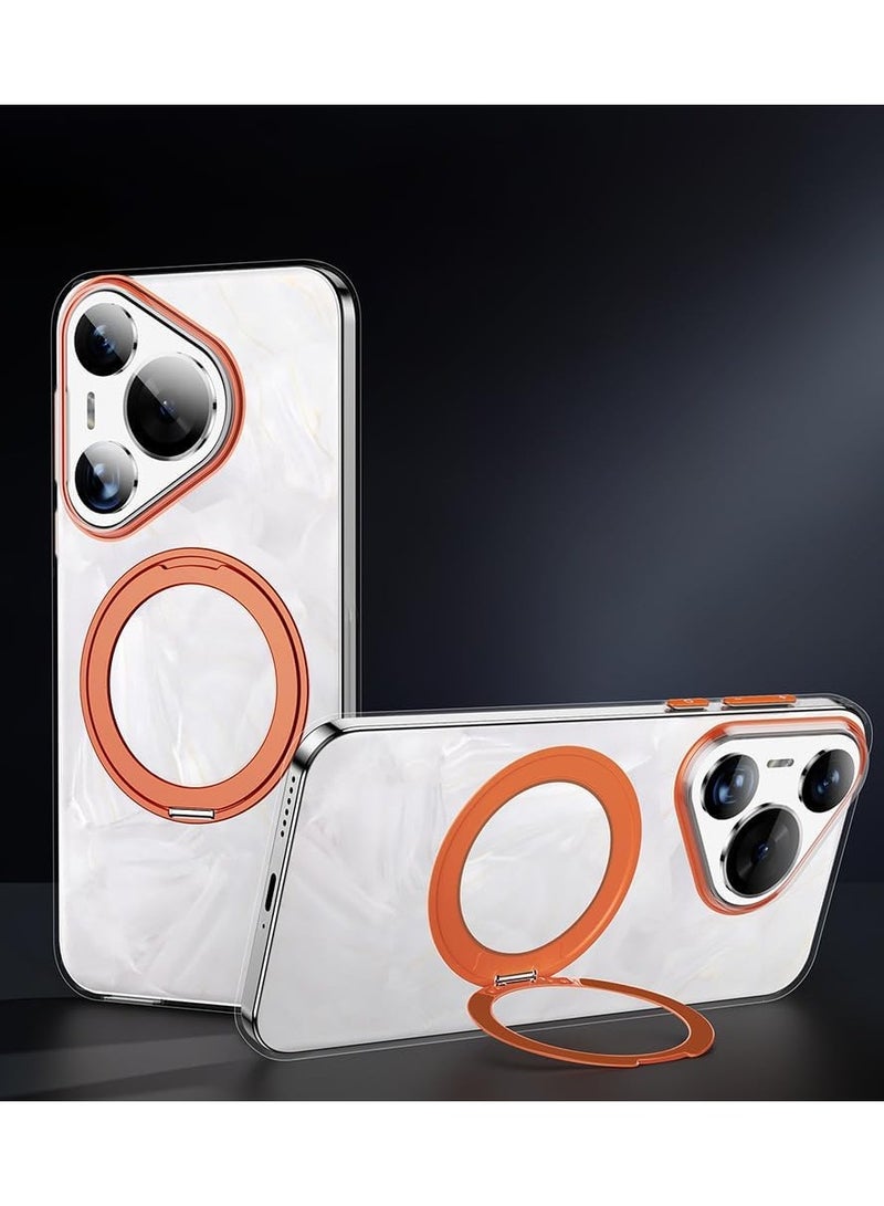 general Huawei Pura 70 Pro/Pura 70 Pro Plus Case,360° Magnetic Rotating Stand,PC+TPU Anti-yellowing, Anti-shock and Anti-drop Phone Case 【Supports Wireless Charging】 - Image 1