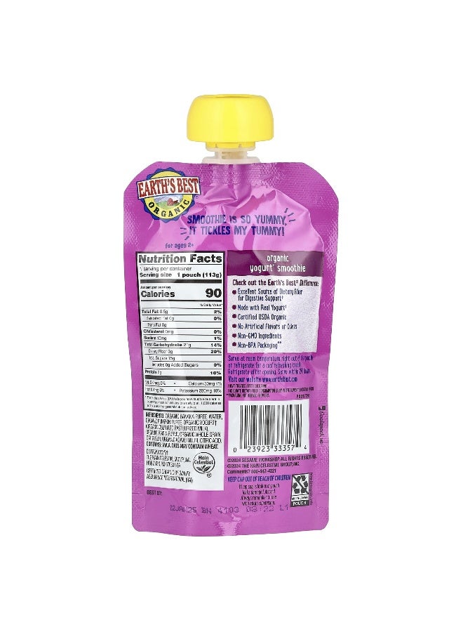 EARTHS BEST Earth's Best, Yogurt Smoothie, Banana Pumpkin Raisin, Ages 2+, 4 oz (113 g)  - Image 2