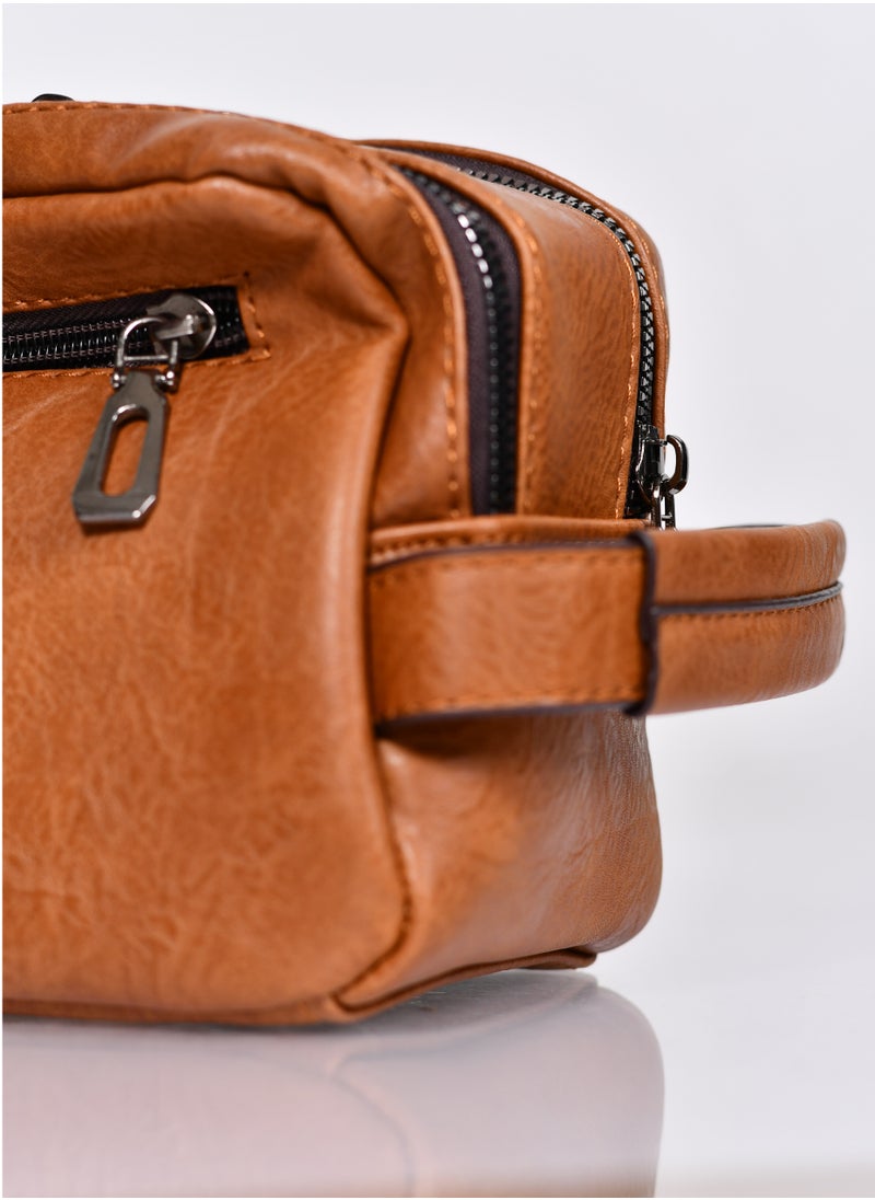 MORANO - MORANO Clutch bag Convenient Multi-Functional Portable Clutch Brown - Image 1