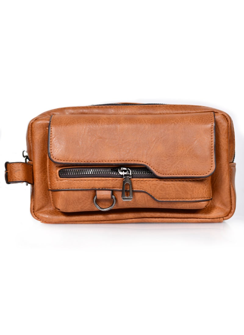 MORANO - MORANO Clutch bag Convenient Multi-Functional Portable Clutch Brown - Image 1