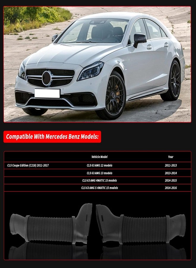 Bomunik زوج خراطيم مدخل هواء فلتر الهواء من بومونيك، يسار ويمين، 2780902082 + 2780905182، لسيارات مرسيدس بنز E550 وCLS550 وE63 AMG موديلات 2012-2017 (2780902082 + 2780905182) - Image 4