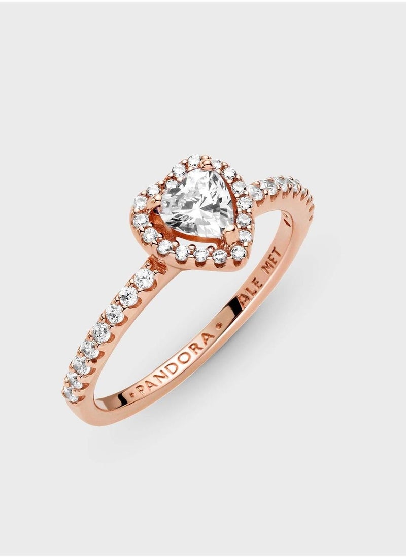 PANDORA Sparkling Elevated Heart Ring  - Image 4