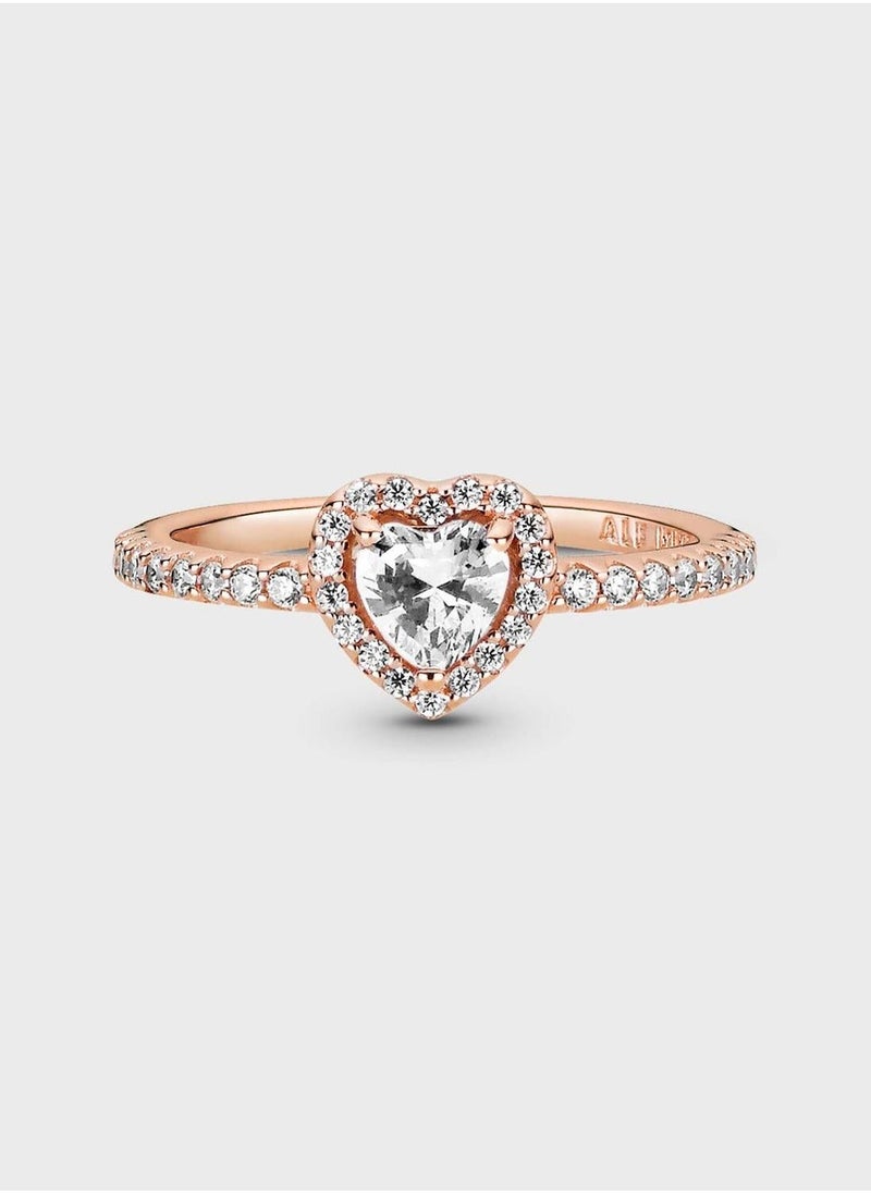 PANDORA Sparkling Elevated Heart Ring  - Image 2