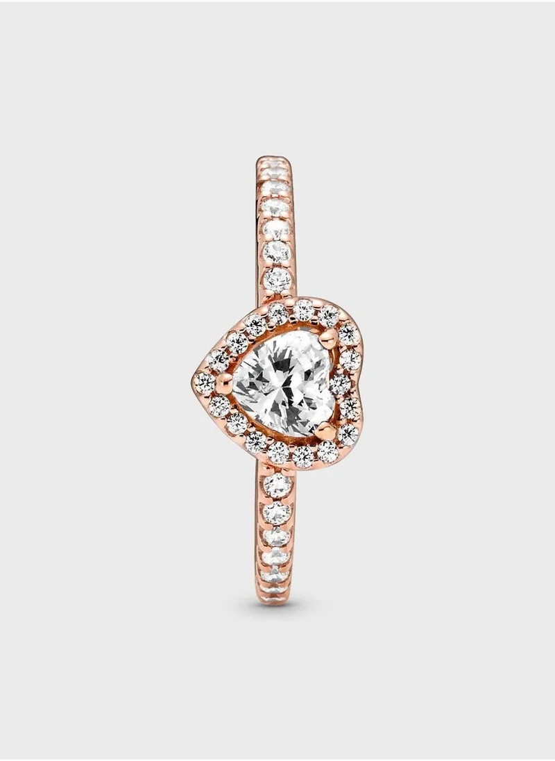 PANDORA Sparkling Elevated Heart Ring