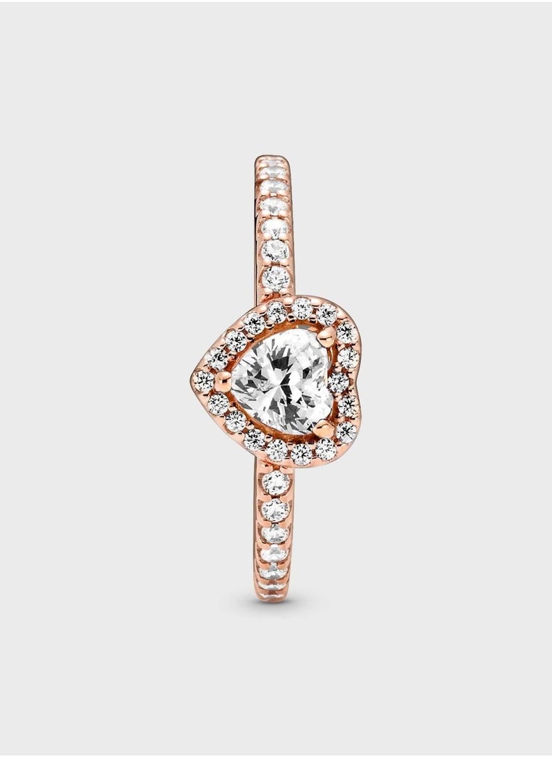 PANDORA Sparkling Elevated Heart Ring  - Image 3
