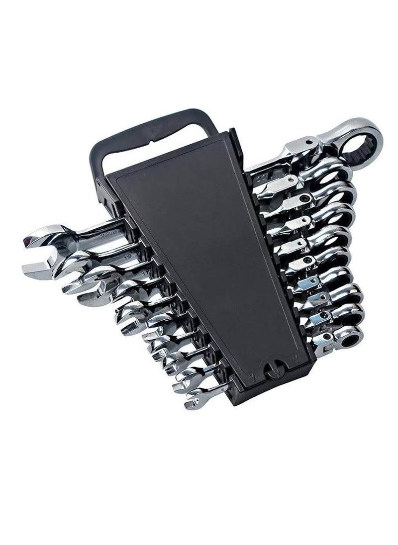 KNP KNP Combination Chrome Steel Wrench Set (White) is a durable and versatile toolset designed for professional and DIY use. 