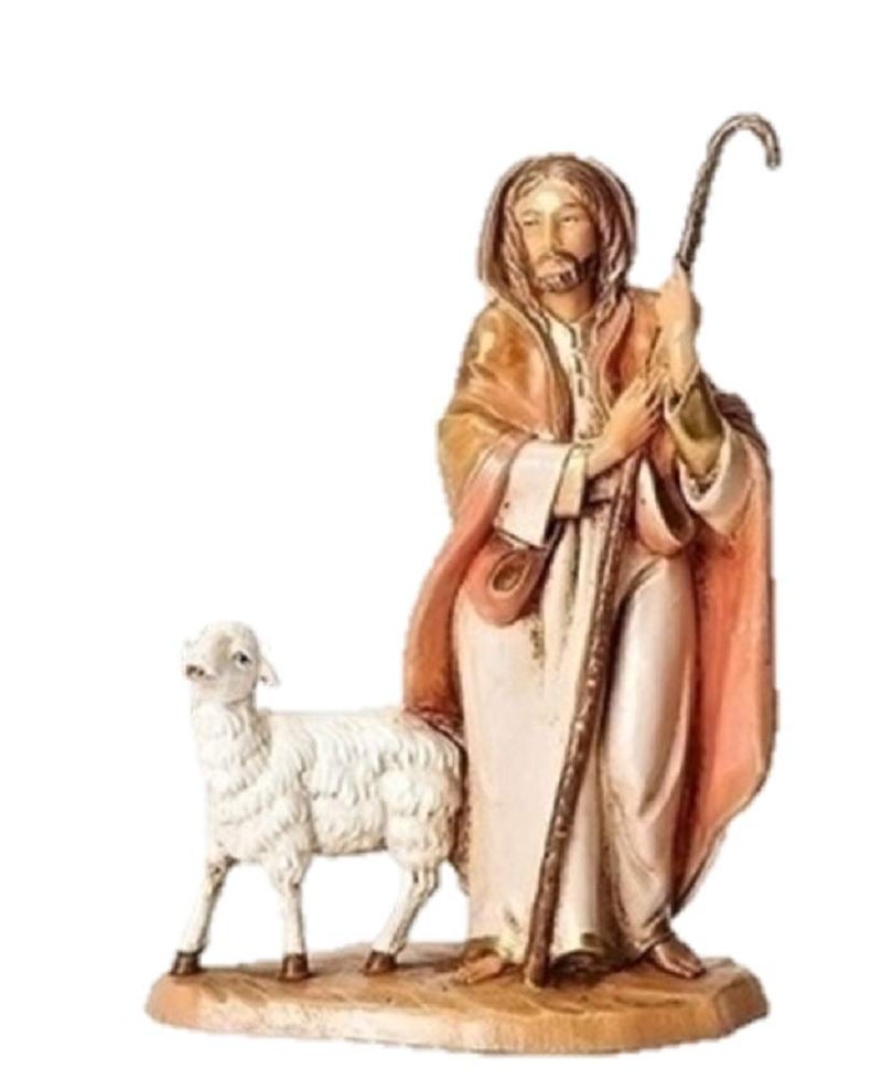 Fontanini The Good Shepherd with Sheep Italian Nativity Village Figurine - Image 3
