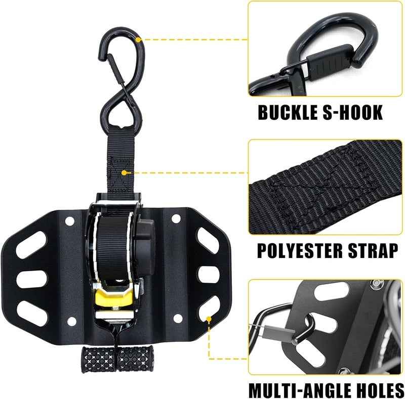 Maxzina Retractable Ratchet Straps for 2015-2025 Ford F150 - 2PCS Auto Retract Tie Down System - Image 3