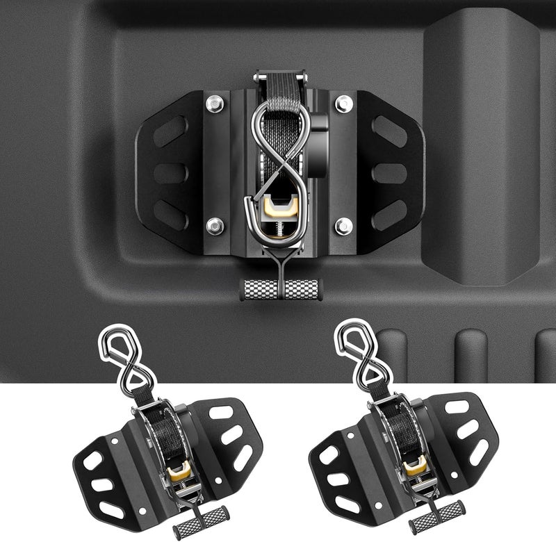 Maxzina Retractable Ratchet Straps for 2015-2025 Ford F150 - 2PCS Auto Retract Tie Down System - Image 1