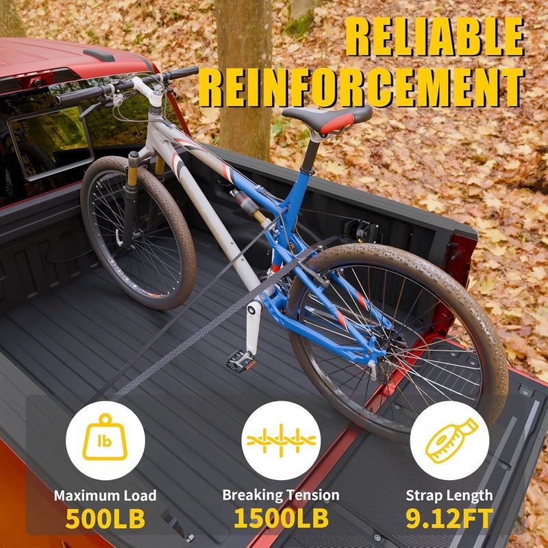 Maxzina Retractable Ratchet Straps for 2015-2025 Ford F150 - 2PCS Auto Retract Tie Down System - Image 5