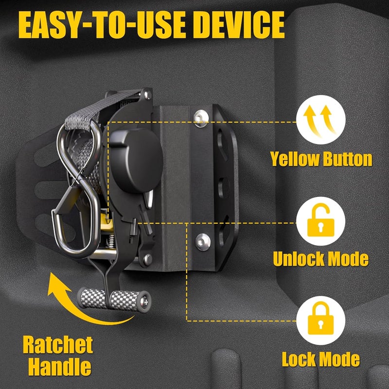 Maxzina Retractable Ratchet Straps for 2015-2025 Ford F150 - 2PCS Auto Retract Tie Down System - Image 4