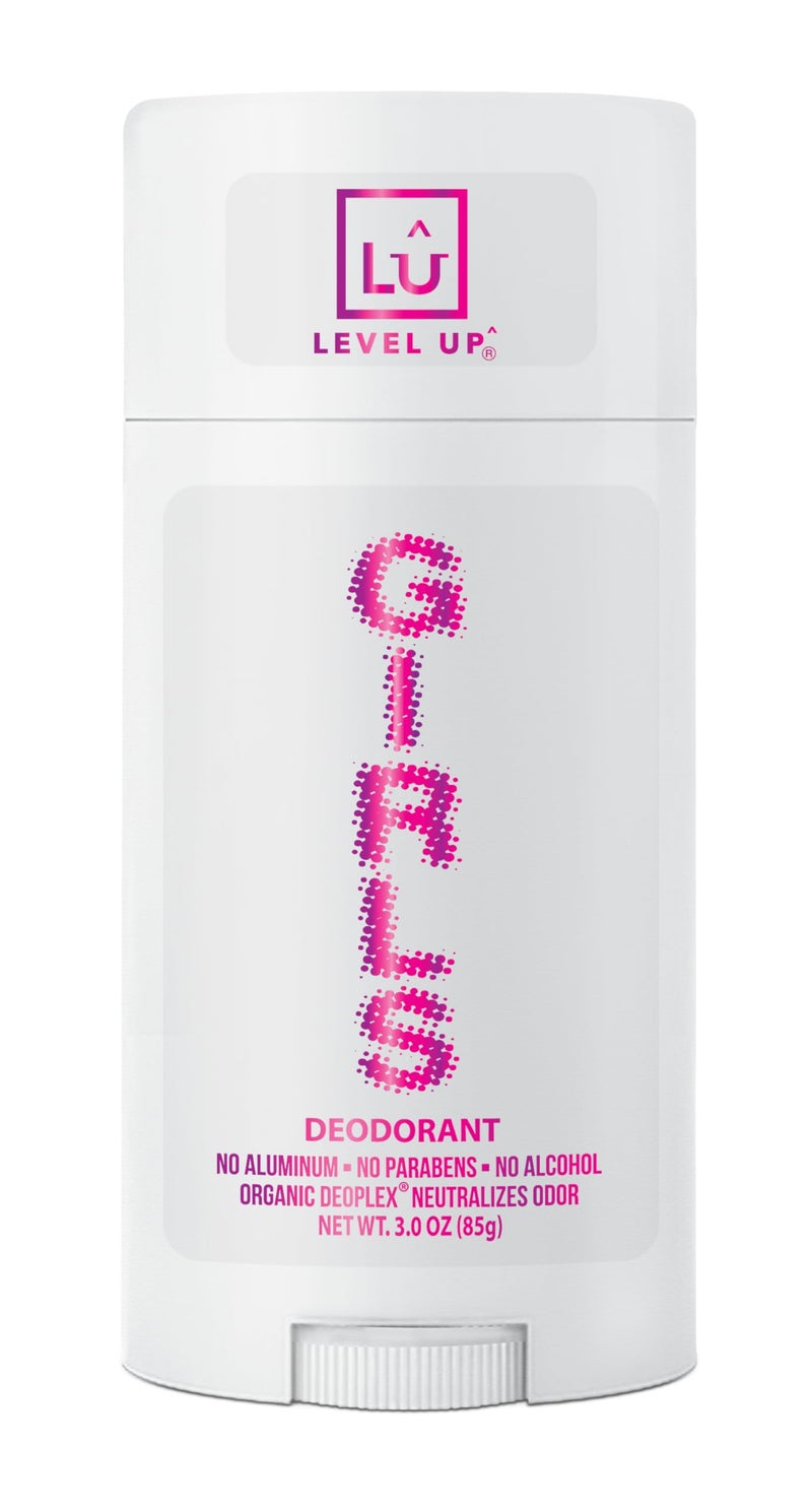 Level Up Girls Deodorant: Aluminum-Free, Alcohol-Free, Paraben-Free, 24 Hr Odor Protection, Clean Fresh Scent, Kids  Tweens, Made in the USA - Image 1