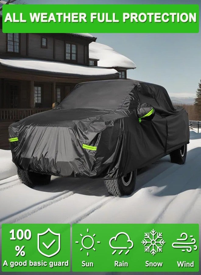 Morhept Pickup Truck Cover Waterproof All Weather, Outdoor Indoor Truck Protection Cover for Ford f150 / Chevy Silverado/Dodge Ram 1500, Truck Tarp Cover Black(Length 230 to 242 inch) - Image 3