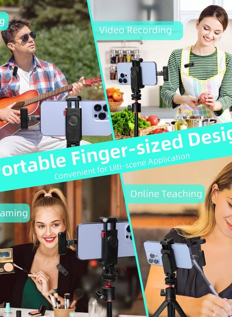 Wireless Lavalier Microphone, Cell Phone Radio Noise Cancelling Microphone for iPhone, No Bluetooth Video Recording Interview Vlogging - Image 3