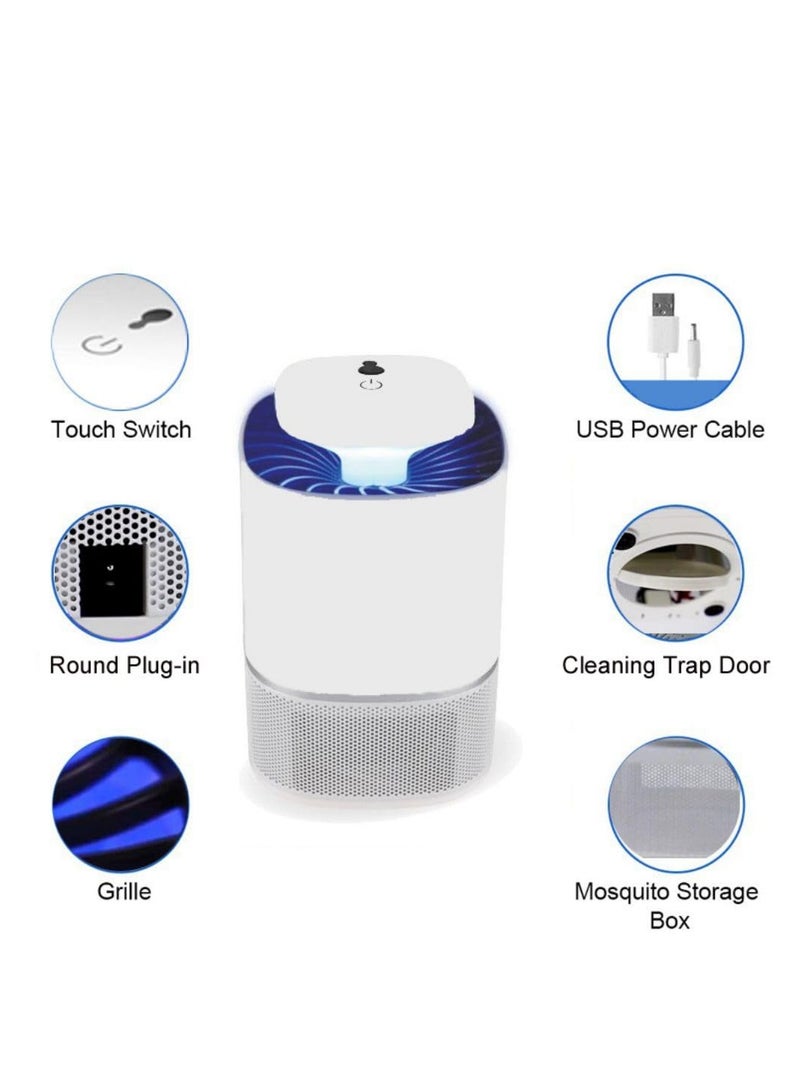 Cool Baby COOLBABY UV Mosquito Killer Outdoor Mosquito Killer Indoor Lightweight Mosquito Killer Portable Night Light Insect Mosquito Fruit Fly Trap for Garden Bed Office Camping White - Image 2
