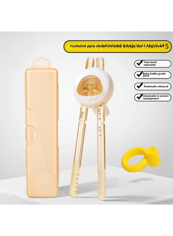 Children's Chopsticks Ppsu Tiger Mouth Training Chopsticks 1-6 Years Old Special Learning Chopsticks Independent Eating Eating Artifact Price-Color:Octopus Ppsu Training Chopsticks—yunhai Rice + Storage Box + Ring Cover  - Image 1
