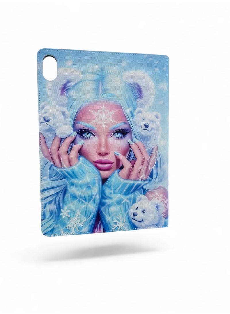 iPad 10.9 Case 10th Generation (2022) / iPad 11th Gen A16 (2025) – Slim Magnetic Trifold Stand Cover with Pencil Holder, Auto Sleep/Wake, Shockproof Lightweight Protection, Girl Printed - Image 2