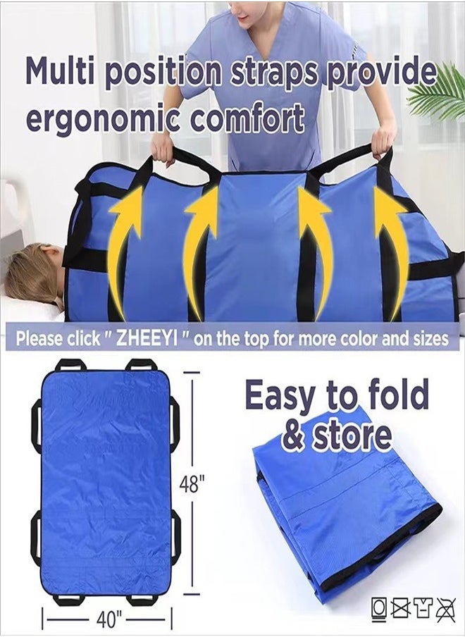 Generic - Positioning Bed Pad with Handles Hospital Sheets Transfer Board Belts Patient Lift Elderly Assistance Incontinence Mattress Sheets for Turning Lifting Repositioning Washable Underpads - Image 1